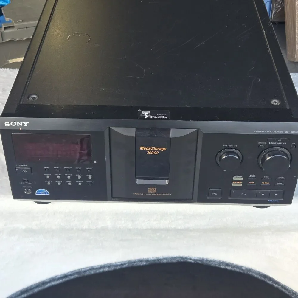 Sony CDP-CX355 MegaStorage 300 CD Changer Player AS-IS NEEDS BELTS